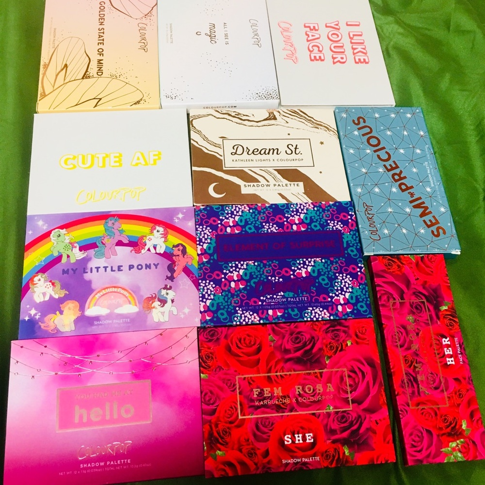 SOLD Authentic Colourpop Eyeshadows Palette Bundle